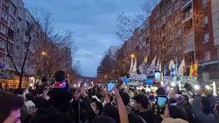 جماهير ريال مدريد خارج الملعب - العودة ضد باريس سان جيرمان#realmadridfans #realmadrid #madridfans