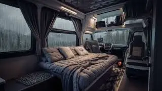 Sleep Soundly in a Car at Night in RainForest - Heavy Rain with Thunder to Relax & Cure Insomnia