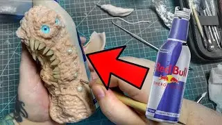 Making custom Red Bull Can with Polyclay