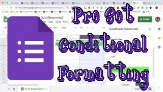 Using conditional formatting in a Google Form response spreadsheet