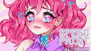 ♡ SpeedPaint ♡ Witty Ears 🐰 Adopt| Kawaii Pixel Girl!♡