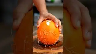 amazing orange coconut cutting vedeo