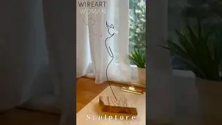Wire art woman sculpture