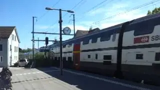 SBB IC Doppelst&ouml;cker Durchfahrt in St.Gallen-Winkeln