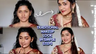 Traditional Makeup look💄 with Basic products | Easyuh neengalum ippadi makeup podalam ✅