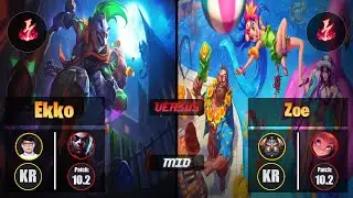 ShowMaker EKKO (Mid) [Electrocute] VS ZOE - Challenger KR Patch 10.2