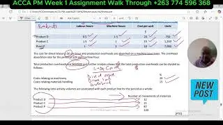 ACCA PM Week 1 Feedback: ABC Costing, Target Costing and Service Costing