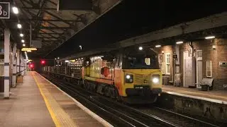 Colasrail 70806 on the welded rail train running through Ramsgate 15/12/2025.