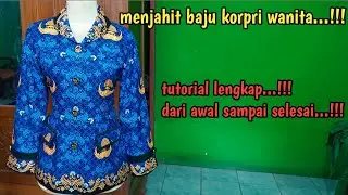 Menjahit seragam korpri wanita 