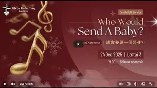 Pdt. Yuzo Adhinarta, Ph.D.  - Who Would Send a Baby?