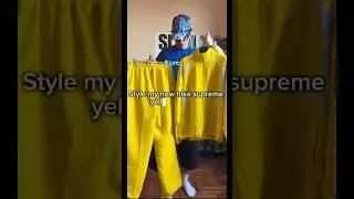 Styling Nike x supreme yellow tracksuit for summer outfit #nike #supreme #streetwear #viral #shorts