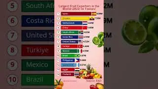 🌍🍎 Top 14 Largest Fruit Exporting Countries in the World | 2022 🍌🍊