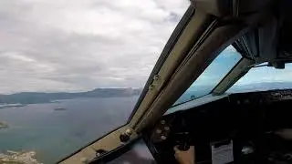 Pilots view of Corfu runway 35 Take off