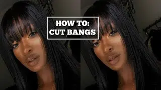 HOW TO: CUT BANGS WITH CLOSURE!!!! (ft. Outre Remi Hair)