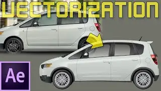 Raster Image of Mitsubishi Colt CZ2 Conversion to Vector Timelapse