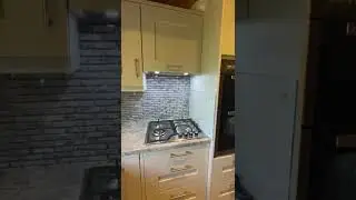 Grey Bricks Effect Glass Splashback 🧱 Modern Kitchen Upgrade | Stylish Design in Ireland