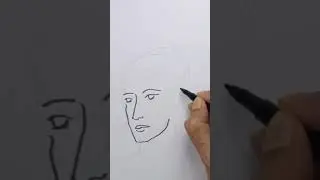 How to draw a face 3/4 view। man's face for beginners step by step #sketch  #drawingtutorial