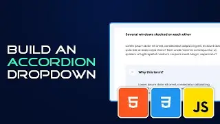 How to build an accordion dropdown with HTML, CSS, and JavaScript
