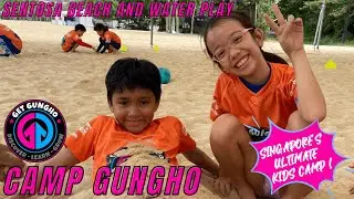 Kids Water Play on the beach - Splash Fun! Camp GungHo Sentosa Kids Camp Singapore  - 6th Sept 2022