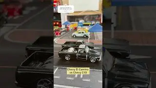The Chevy Pickup truck race 🔥 ElCamino Vs C10 #hotwheels #streetracing #chevy #164 #diecast
