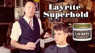 Layrite Super Hold Tutorial | Side Part for Thick Wavy Curly Hair