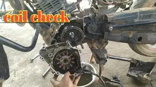 Tvs Phoenix magnet coil check // Starting problem magnet side problem solve