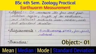 Zoology Practical | BSc 4th Semester | Earthworm Measurement & Data Analysis