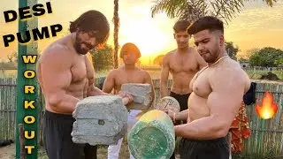 DESI WORKOUT FIRST TIME WITH @VipinYadav AISE HOTA😳MUSCLE FAIL🥵
