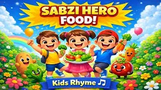 Sabzi Hero Food 🥕🥦 | Healthy Kids Rhyme | Fun Cartoon Song#NurseryRhymesHindi #CartoonForKids #viral