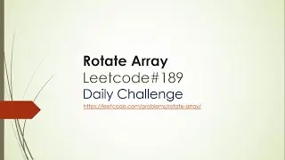 Rotate Array Leetcode 189 | leetcode solution