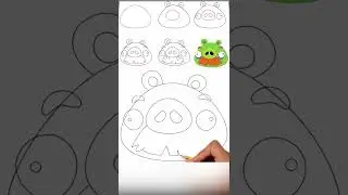 Easy Draw Moustache Pig From Angry Birds