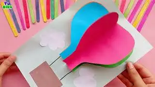 🎈 Hot Air Balloon Card &ndash; 3D Paper Craft for Kids