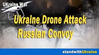 Ukrainian Air Force TB-2 attack the Russian logistics convoy in #Kyiv Oblast.