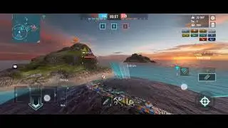 Fun battle in tier V Japanese destroyer Mutsuki(WowsBlitz)