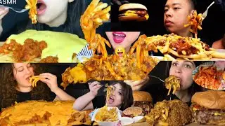  VIRAL FAST FOOD CRAVINGS CHILI CHEESE FRIES+CHILI CHEESE BURGERS MUKBANG BIG BITES*MUKBANG_ASMR*