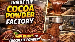 Inside the Cocoa Powder Factory How Raw Beans Become Pure Chocolate Powder (Full Process)