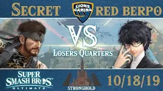 Stronghold #4 - Secret (Snake) vs red berpo (Joker) - Smash Ultimate Losers Quarters