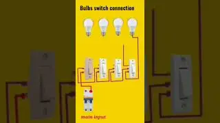 bulbs switch connection in 3D animation #electric #electrical #mcb #electronic #house #led #how