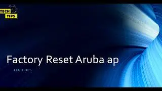 How to Factory reset aruba ap