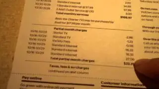 Price shock on this month's Time Warner Cable Bill with errors!