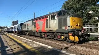 Rail Operations Group Class 37601 'Perseus' pulling Class 345 empty coaching stock