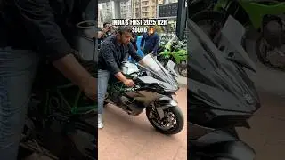 FIRST 2025 NINJA H2R IN INDIA 🇮🇳| FIRST EXHAUST NOTE IN INDIA🔥| #trending#trendingshorts
