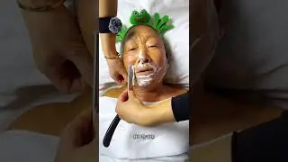 Shave & Face massage ASMR ☺️ ||  #asmr #asmrsounds #asmrvideo #massage #ytshorts #shortvideo ||