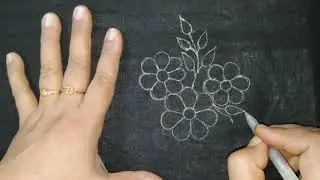 খুব সুন্দর ফ্লাওয়ার ডিজাইন অংকন | Beautiful Flower Design Drawing | Easy Flower Art