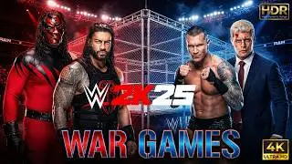 Roman Reigns & Kane vs Randy Orton & Cody Rhodes &ndash; WarGames Match | WWE 2K25 4k HDR