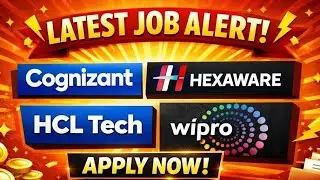 🚀 Cognizant, Hexaware, HCL Tech & Wipro Hiring | Freshers & Trainee Jobs 2025&ndash;26