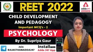 REET 2022 CDP | Child Development & Pedagogy MCQ | REET CDP Level-1 & 2 | By Dr. Supriya Gaur #2