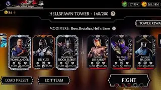 Hellspawn Tower Fatal Boss Battle 100, 120 & 140 Fight + Rewards Round 4 Mk Mobile 