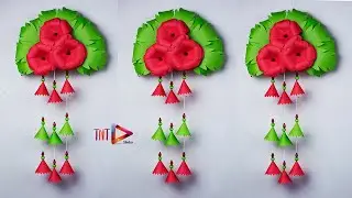 How to Make Paper Flower Wall Hanging Tutorial | Easy Paper Flower Backdrop | Paper Crafts