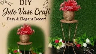 DIY Coconut Shell Jute Flower Pot with stand 🌸 | Easy Rustic Home Decor